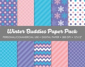 Winter Buddies Digital Printable Paper Pack - For Commercial or Personal Use Il_170x135
