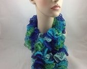 Sashay Knitted Frilly Scarf