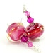Hot Pink Earrings, Lampwork Earrings, Glass Earrings, Glass Bead Earrings, Beadwork Earrings