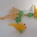 Yellow birds vintage recycle earring danglers