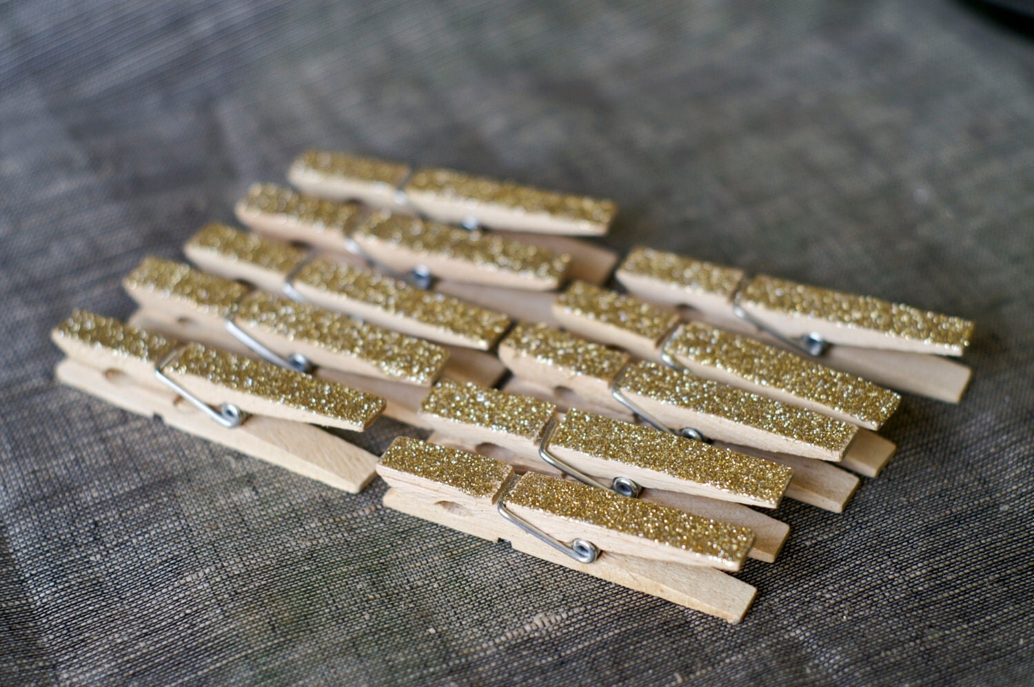 Gold Glitter Clothespins clothes pins Decorations for