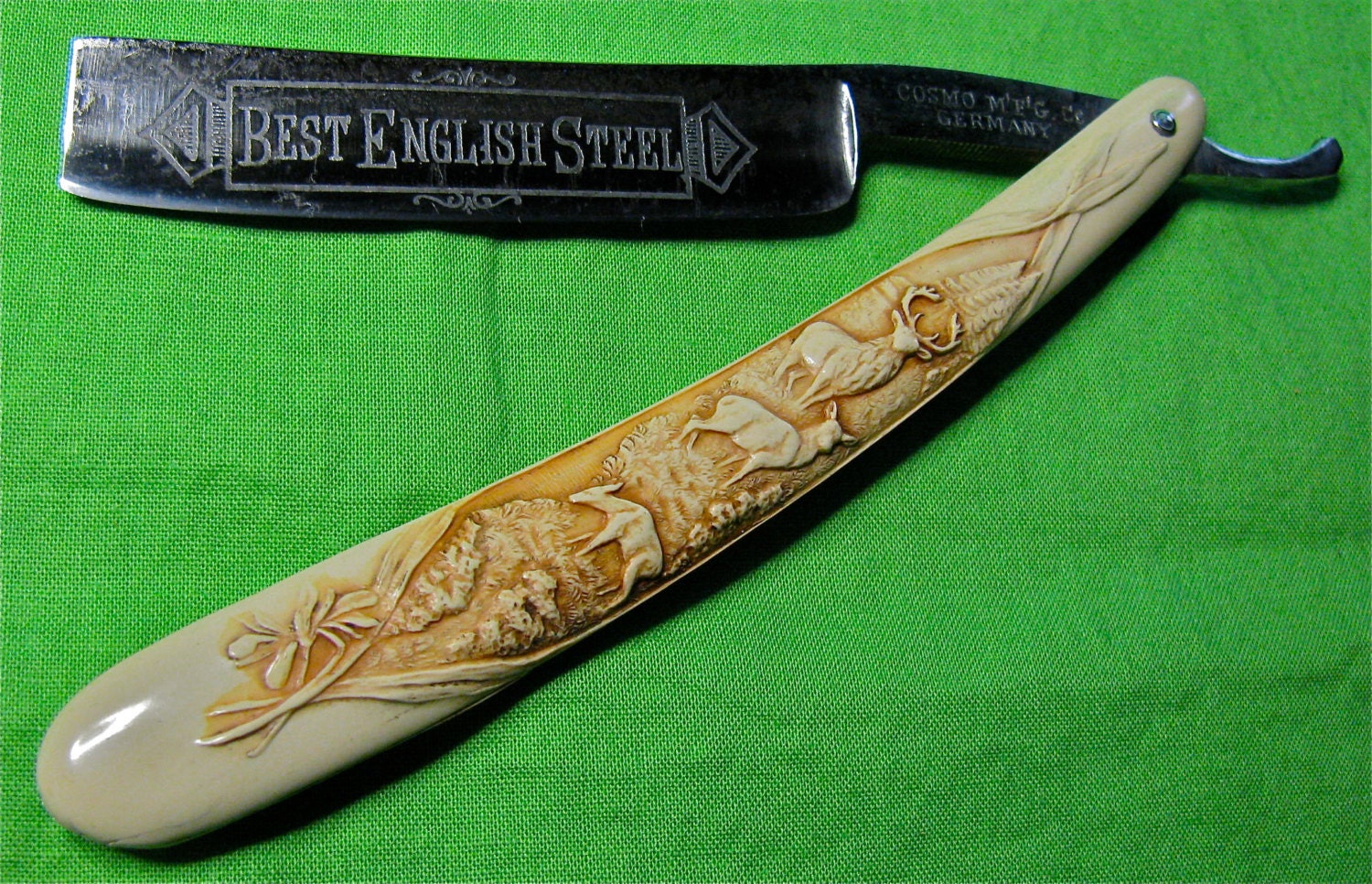 Antique Cosmo / BEST ENGLISH STEEL / Straight Razor / Knife