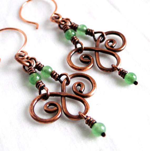 Chandelier Earrings Handcrafted Jewelry Green Aventurine