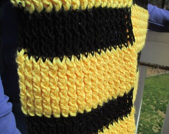 Hufflepuff Scarf, Hogwarts Scarf, Harry Potter Scarf.... Free Shipping