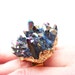Huge Gold Plated Rainbow Titanium Quartz Crystal Druzy Ring