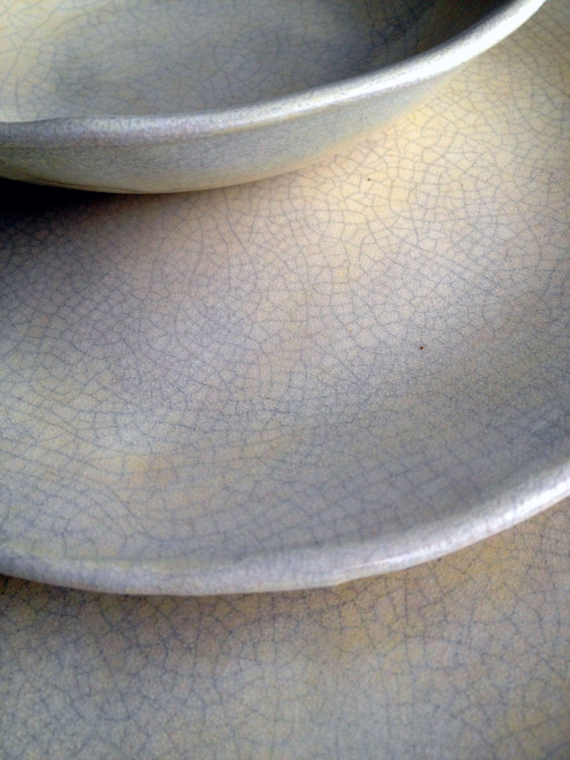 Handmade organic stoneware dinnerware place settings set of