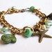 Sea Shell Bracelet,Starfish Bracelet,Ocean Charm Bracelet,Beach Jewelry