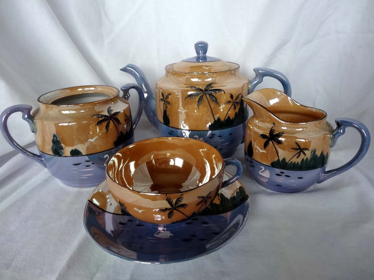 Tea Set made in Japan Hand Painted Home and Garden Kitchen and