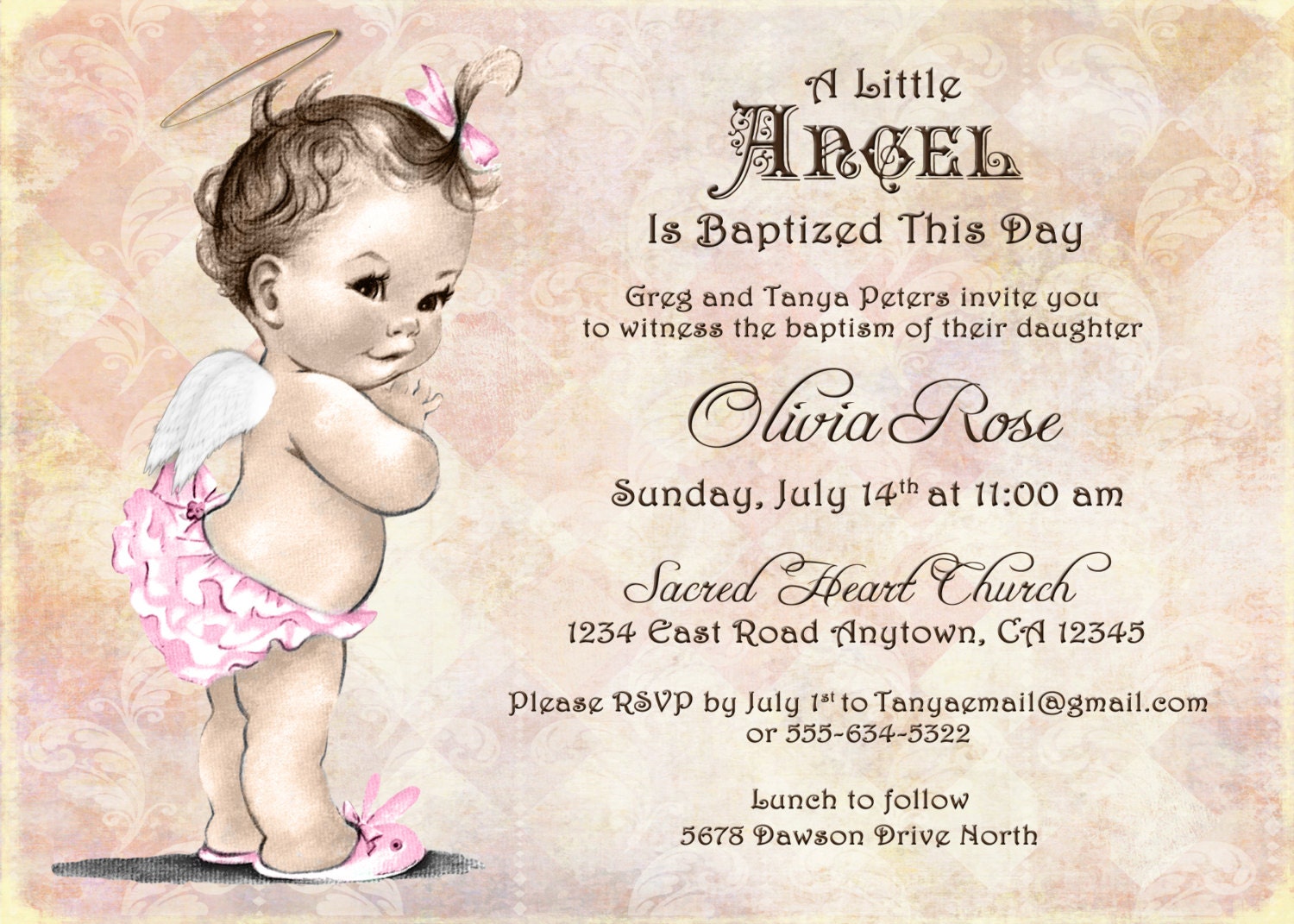 Girl Christening Invitations 7