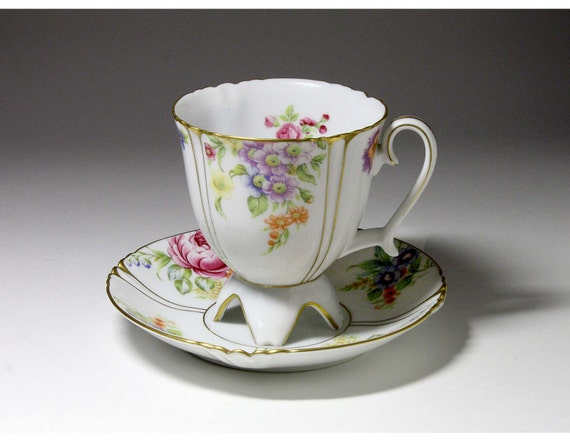 Hand and  second saucers hand Vintage vintage China Rossetti by  and cups Cup Saucer Painted