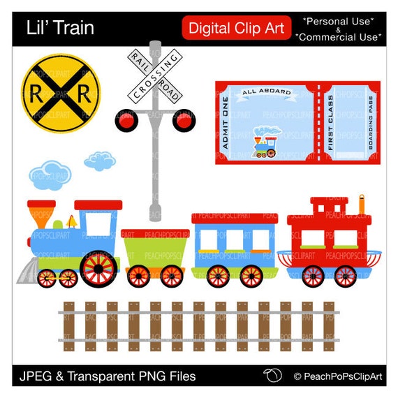 choo choo clip art digital clipart railroad by 