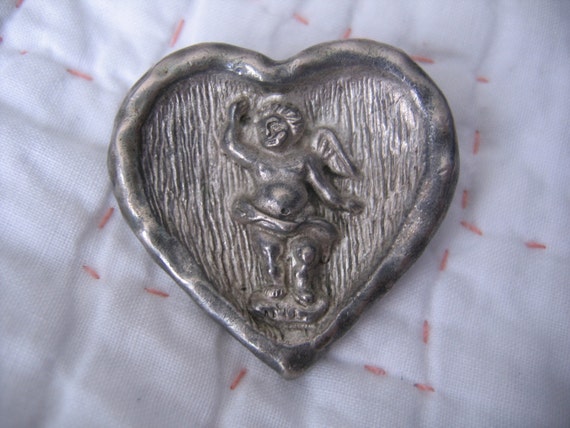 Valentine's Cupid Heart Pin