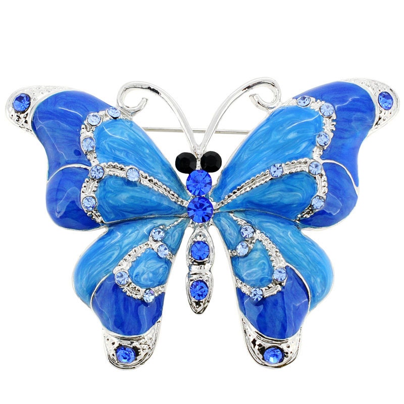 Blue Enamel Butterfly Pin Brooch 1002342 Blue Enamel Butterfly Pin Brooch 1002342