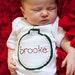 Personalized baby onesie Christamas ornament white green red 0 to 3 months, 3 to 6 month, 6 to 12 months