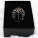 Antique Silver Chunky Black Onyx Ring of Protection