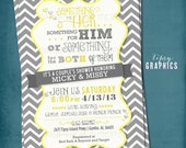 Something for Him, Her or Something for the Both of Them. CHEVRON Couple's Wedding Shower Invite. By Tipsy Graphics. Any colors Il_170x135