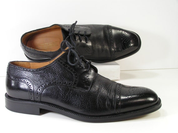 johnston murphy dress shoes mens 11 M black by vintageshoescloset