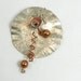 Sterling Silver Hammered Pendant Necklace, Swarovski Beads, Silver Copper Wire