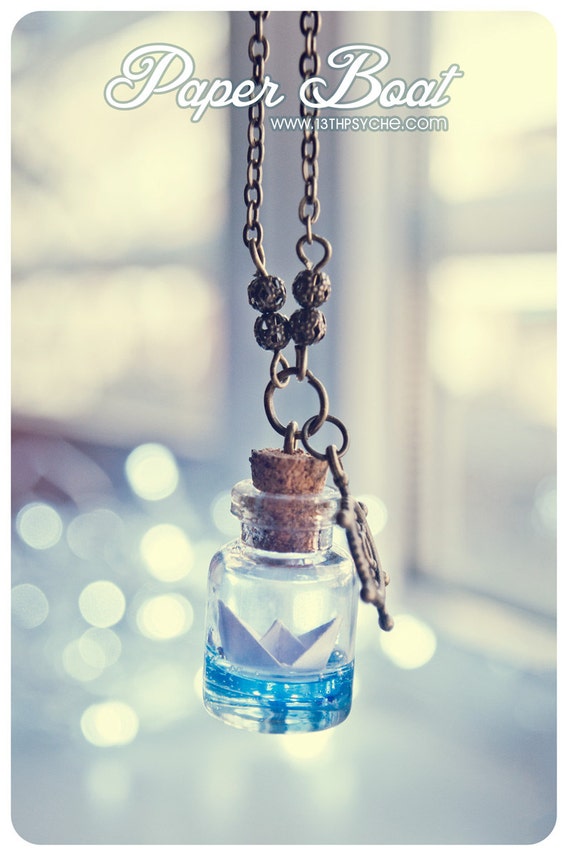 origami boat in bottle paper boat bottle necklace origami boat pendant by 13thpsyche origami boat in bottle paper boat bottle necklace origami boat pendant by 13thpsyche