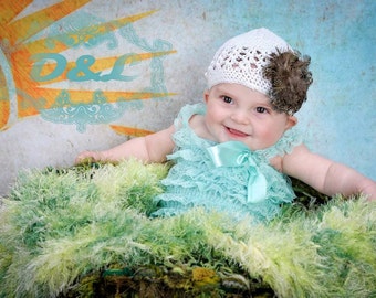 Photo Prop BLANKET (Green, Cream, Brown) Texture Baby Photo Prop Children
