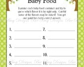 31 New baby shower game eating baby food 371 Fun Printable Woodland Baby Food Guessing Game with Labels NO EATING   