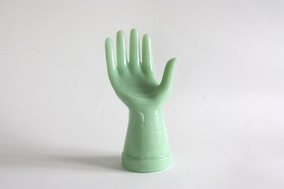 Vintage Jadeite Hand Ring Holder