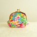 Frame purse - Abstract pastel color Coin purse in mint green -colorful-