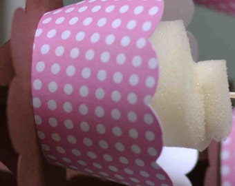 12 Polka Dot Cupcake Wrappers
