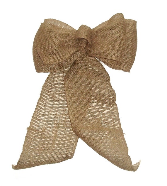 Items similar to Burlap Pew Bows in a Set of 4, Burlap Pew 