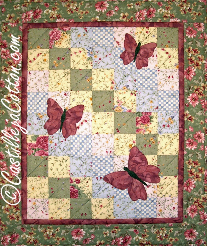 Butterfly Quilted Wall Hanging Butterfly Art Quilt Applique