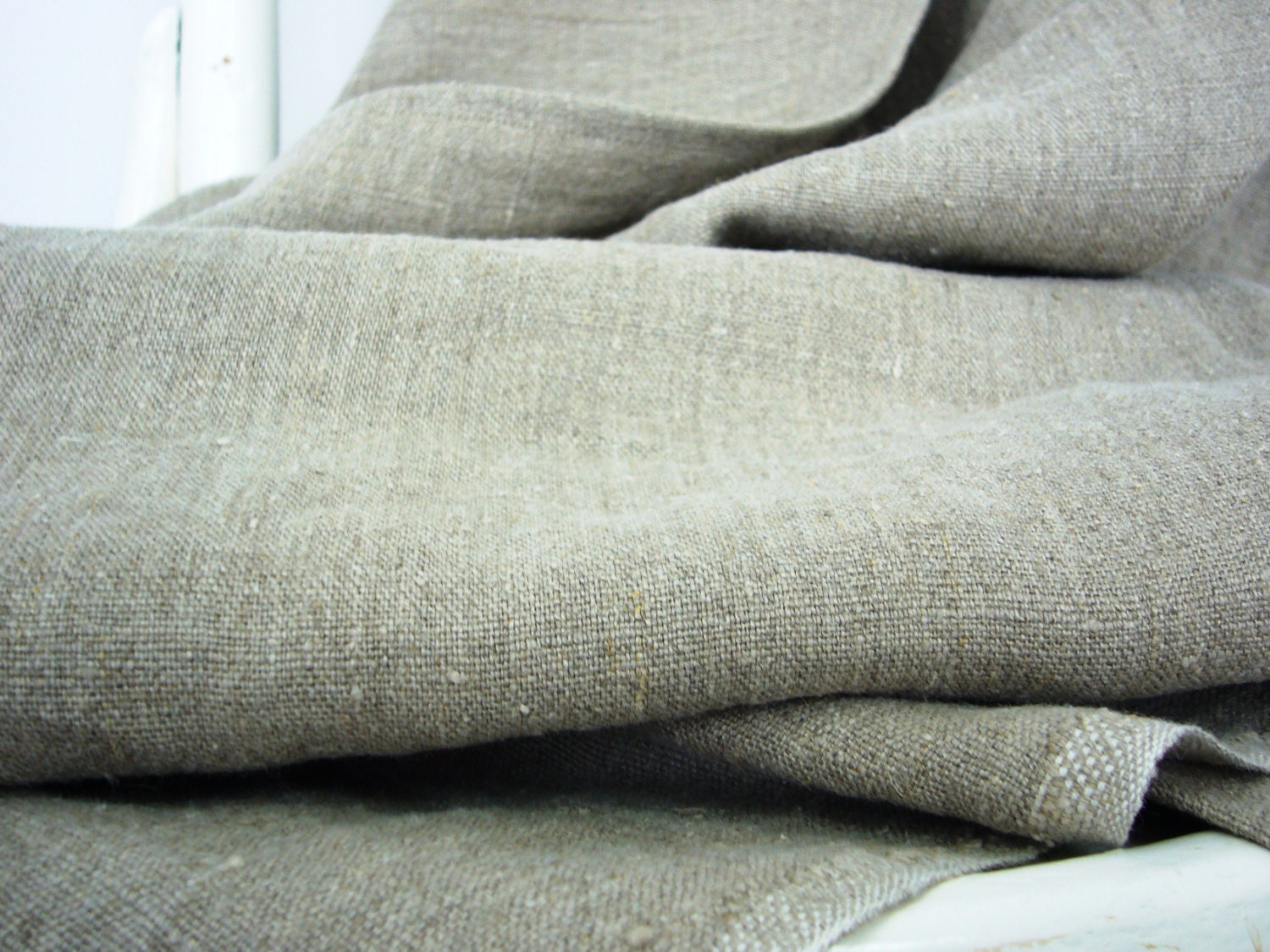 Soft linen fabric Eco delight stonewashed linen natural