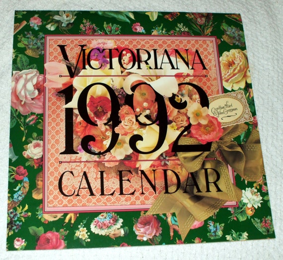 Victorian Victoriana Calendar Cynthia Hart by DawnsVintageDecor