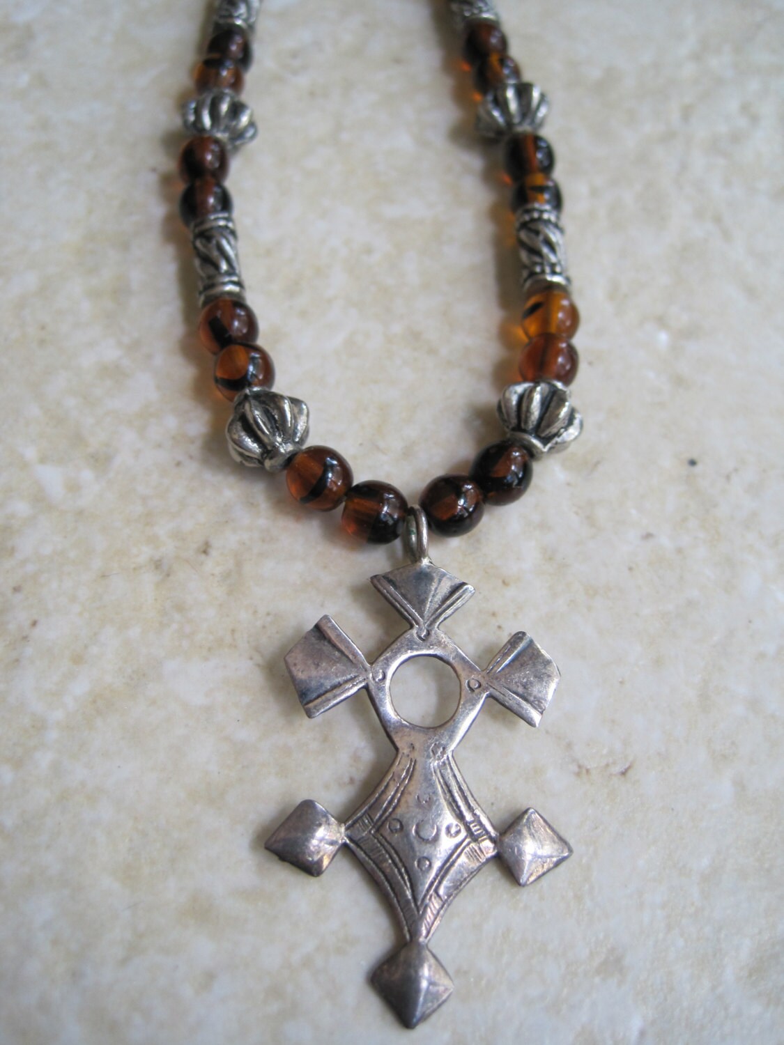 Tuareg Necklace Southern Cross Choker Sterling Silver and