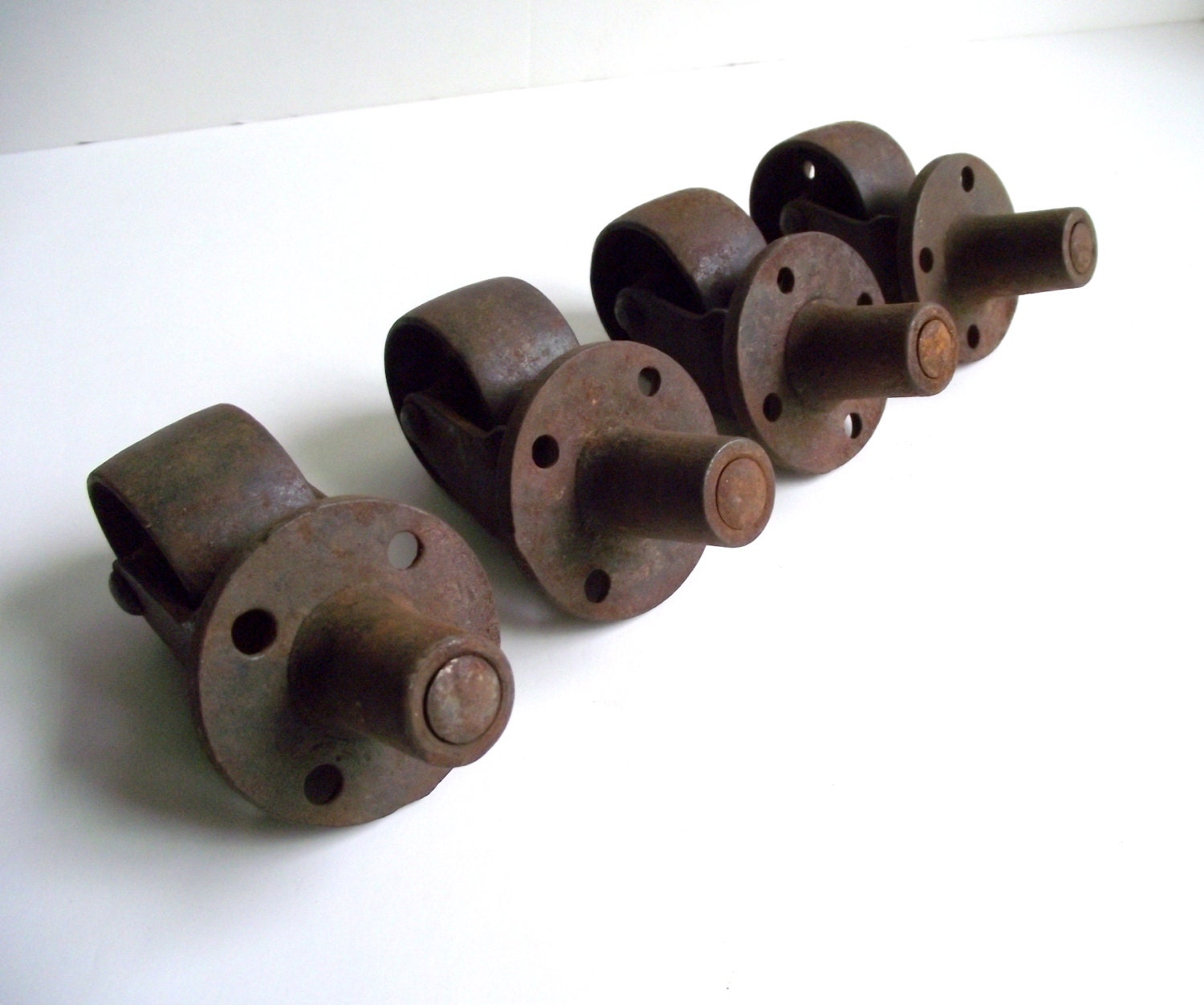 Piano Wheels Set of 4 Metal Casters with Mounting Plates