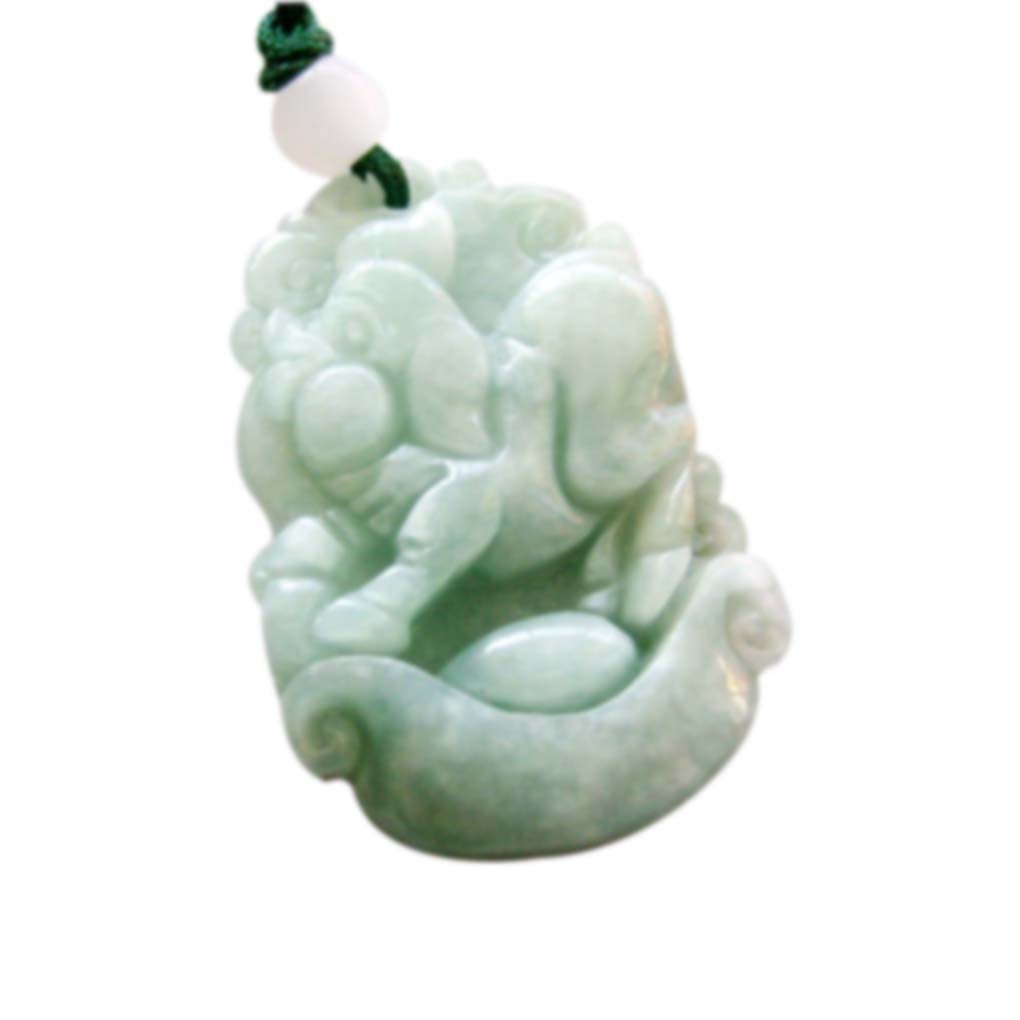 Natural Jadeite Jade Jewelry Bead Carved Chinese Zodiac Pig