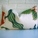Decorative Designer Pillow Cover - Schumacher Celerie Kemble Hot House Flowers Spark - Orange Blue Green Winter White - Traditional 12x20