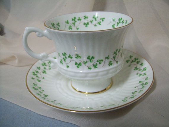 cups Saucer, Tea Cottage Ireland, ireland Shamrock, Tara, Vintage Cup and  Royal vintage tea