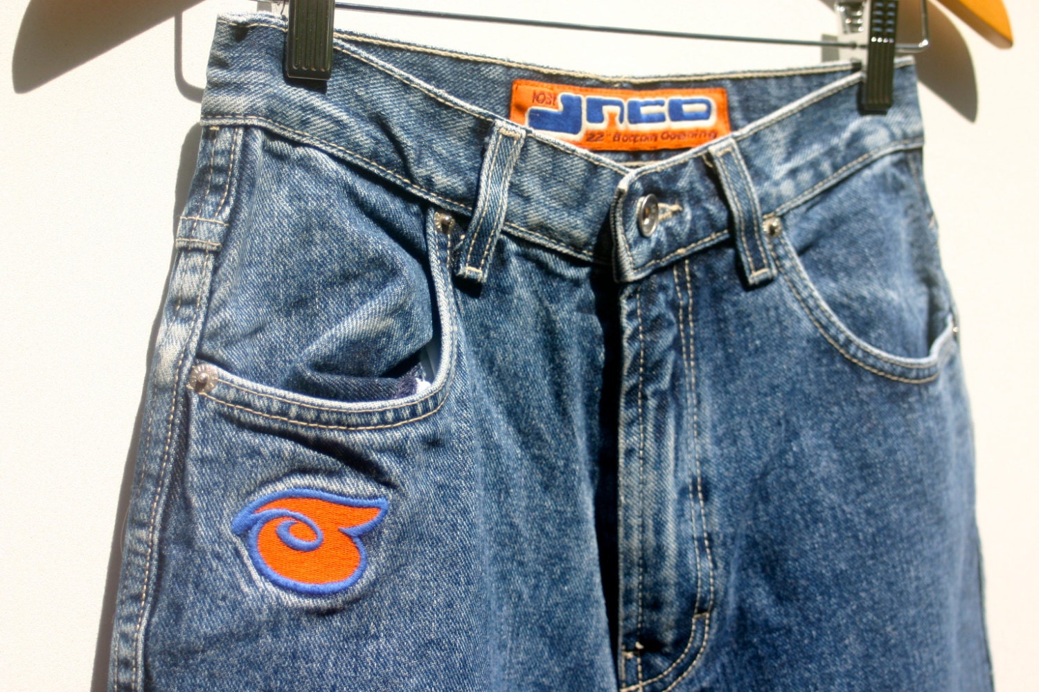 RARE JNCO jeans raver wide leg stove pipe pants / 90s womens