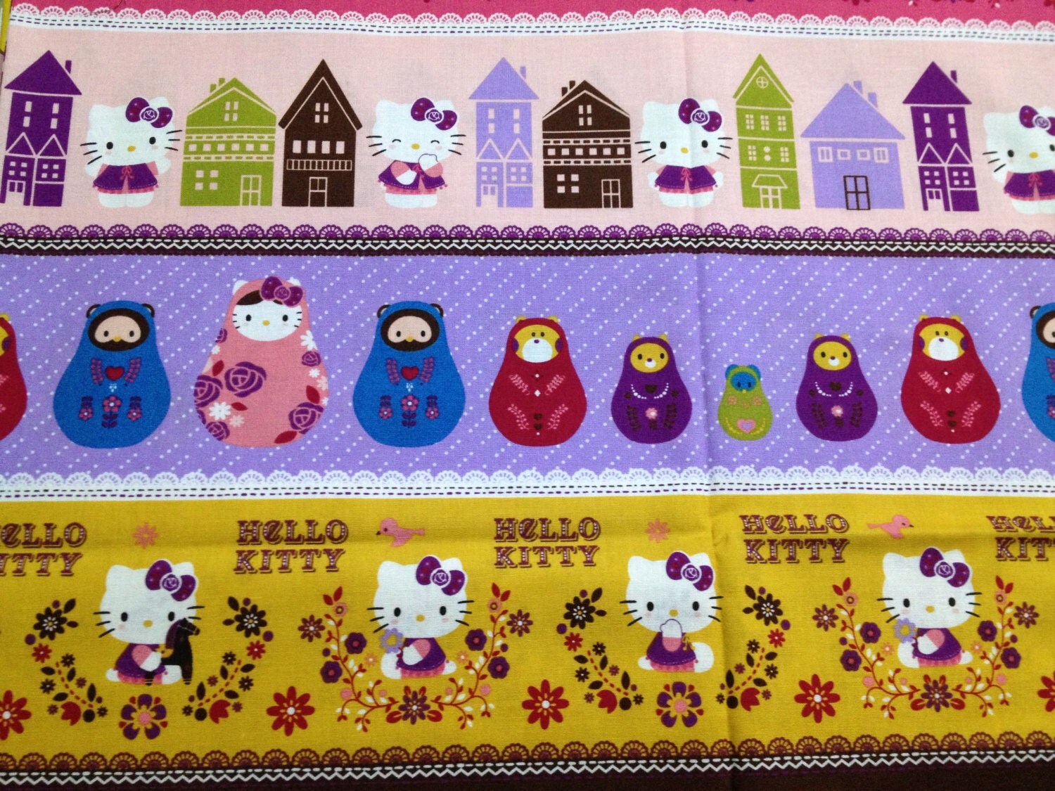 Hello kitty cotton fabric One yard new item