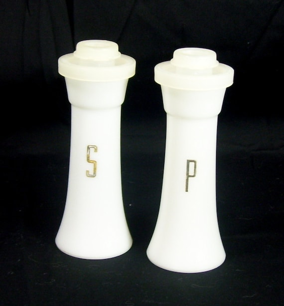 Vintage Tupperware Salt Pepper Shakers White Mini 4 Size