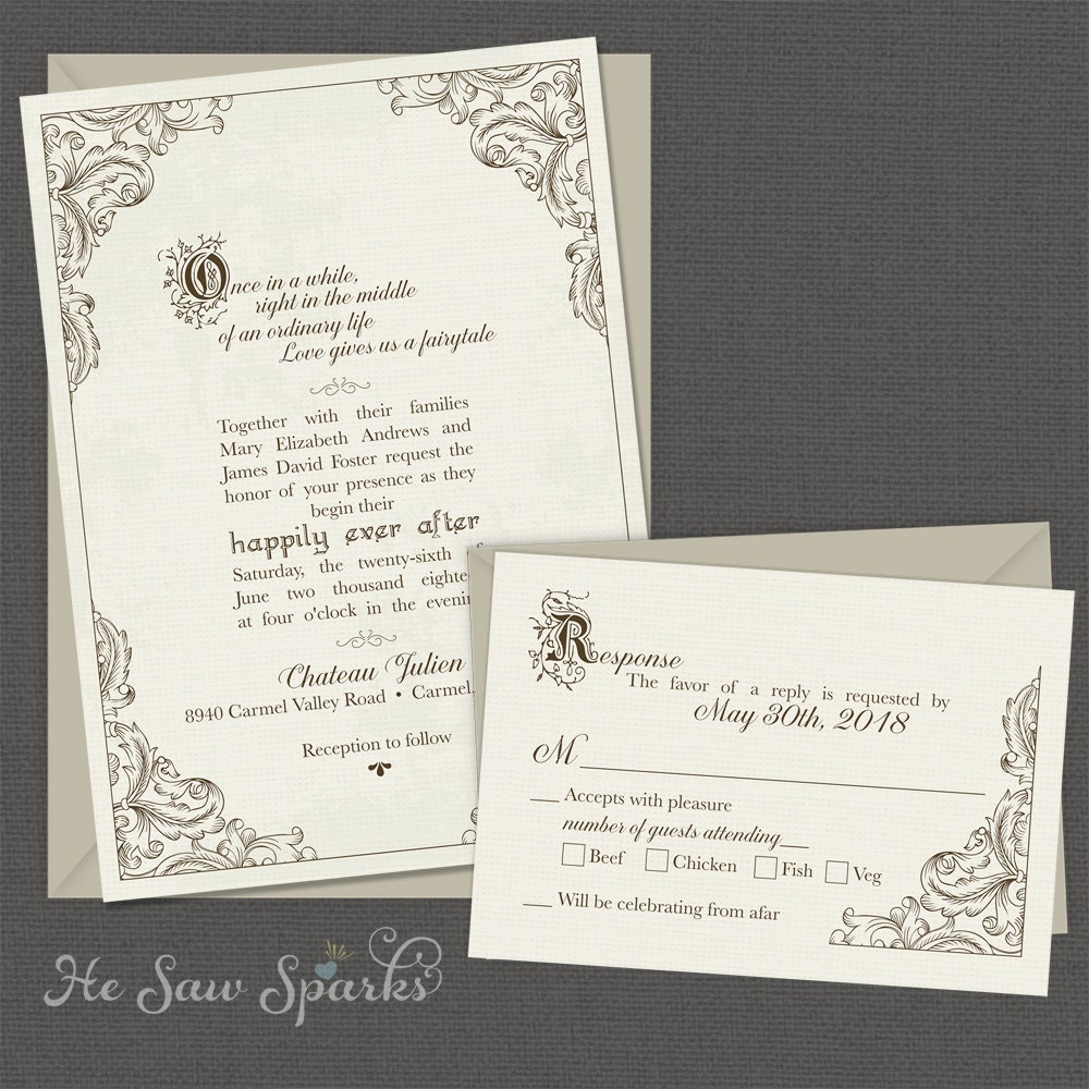 Fairy Tail Wedding Invitations 1