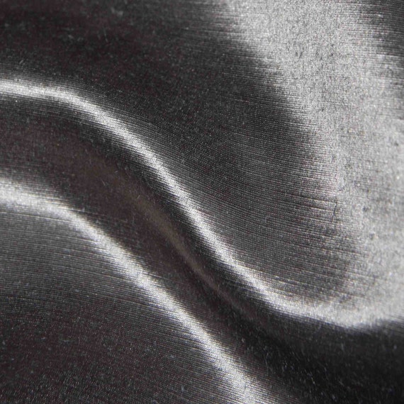 Gray Satin Fabric Hempsilk Cloth Fabric Organic Cotton 2yds