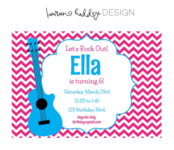 DIY Printable Rock Out Invitation Il_570xn