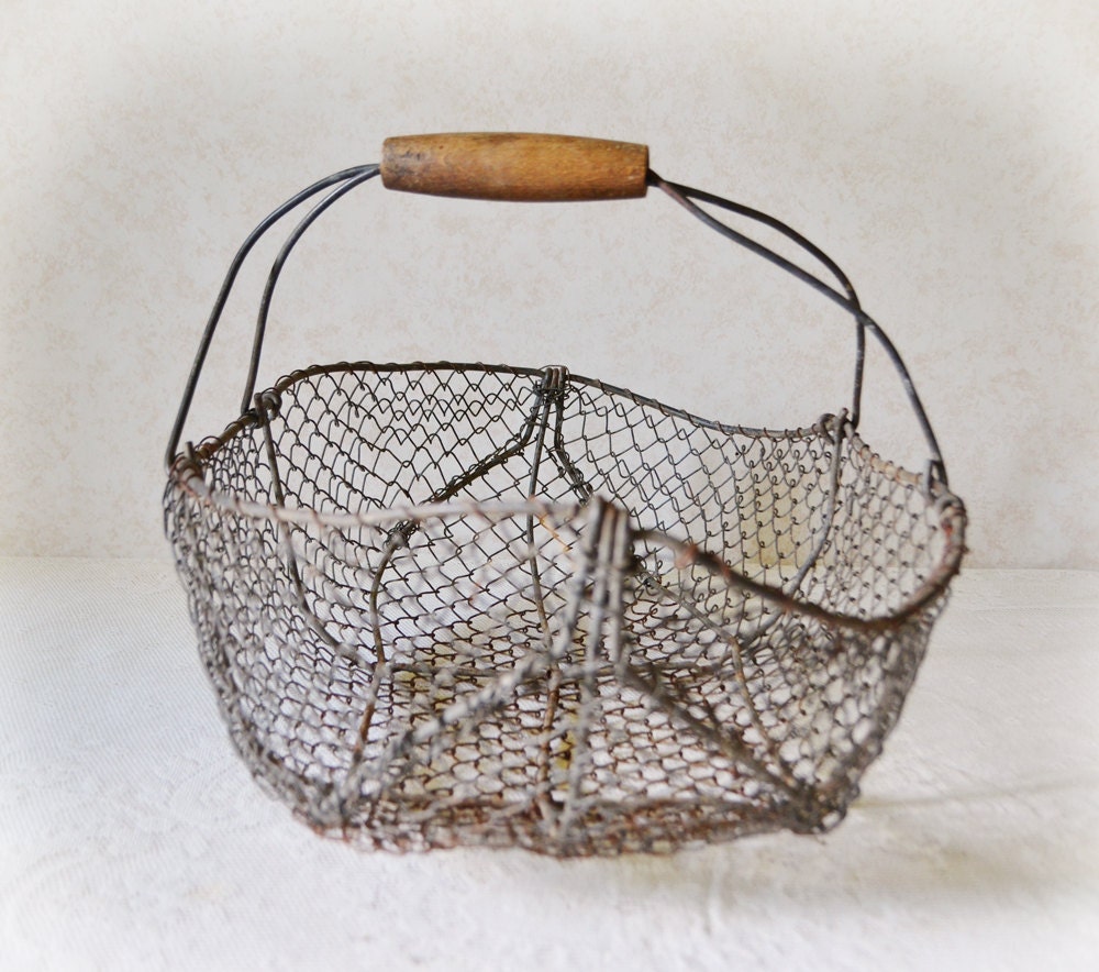 Large Wire Basket French country Oyster Basket