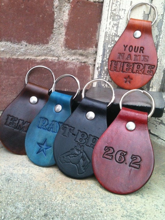Personalized Handmade Leather Keychains