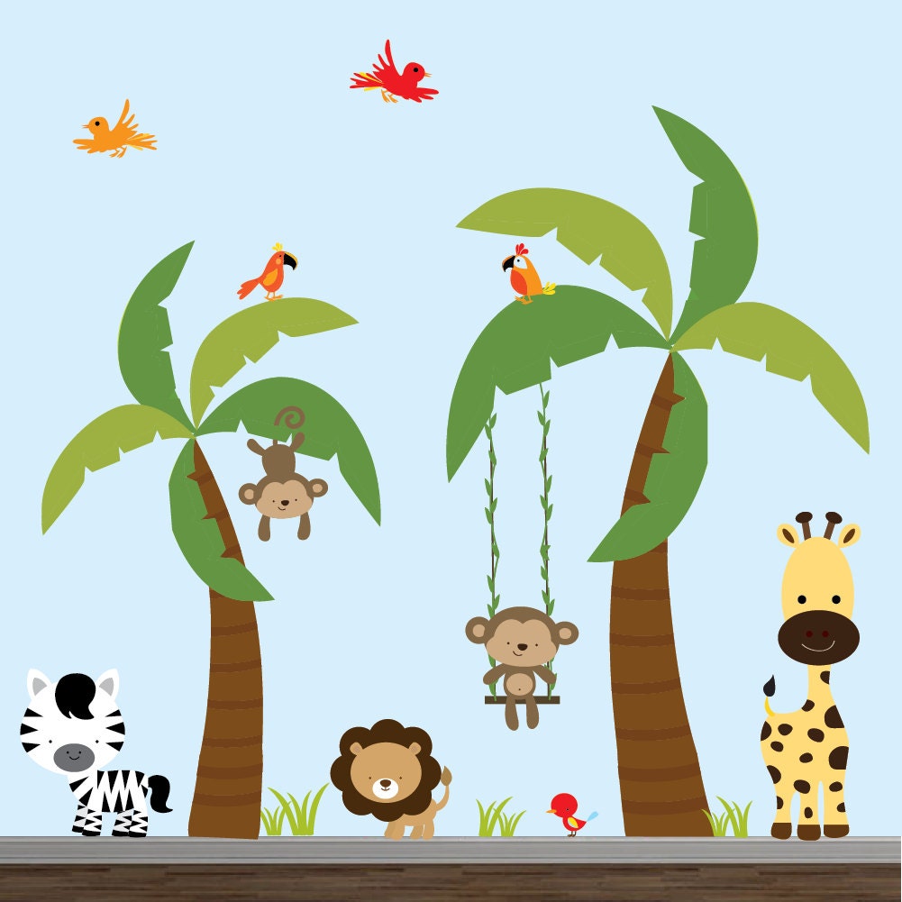 Children Vinyl Decal JungleNursery Wall Vinyl Decals