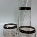 Silver Cocktail Set / Pitcher and 2 Roly Poly Silver Rim Glasses.