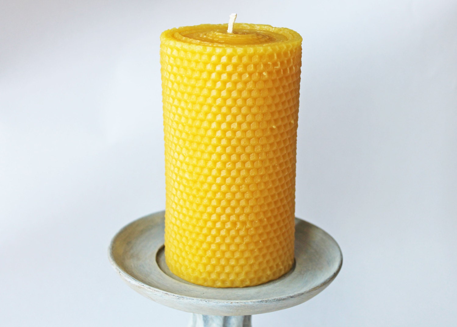 3x6 inch Beeswax Pillar Candle texture by SweetBeeHoney
