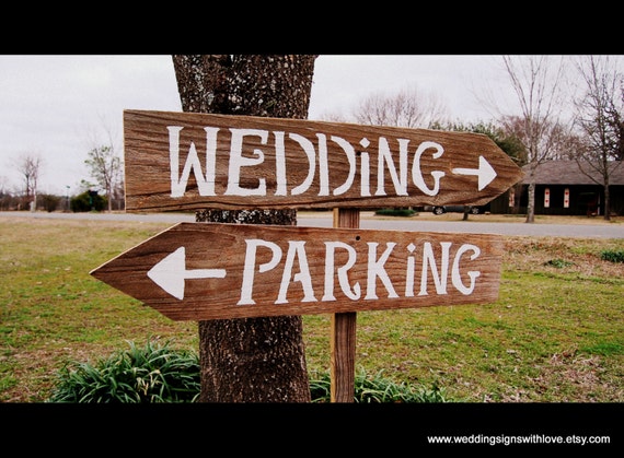 Country parking Sign Signs  Signage signs on Rustic Reception Wooden rustic Parking Chic