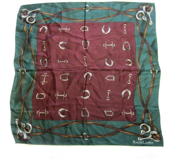 Vintage Ralph Lauren Scarf Equestrian